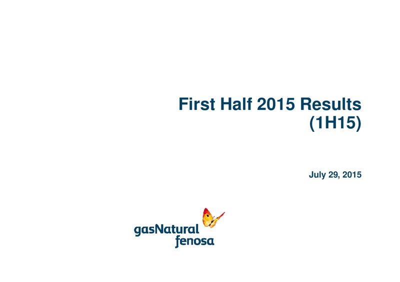 H1 2015 Results – Gas Natural Fenosa – slide 1