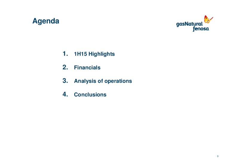 H1 2015 Results – Gas Natural Fenosa – slide 2