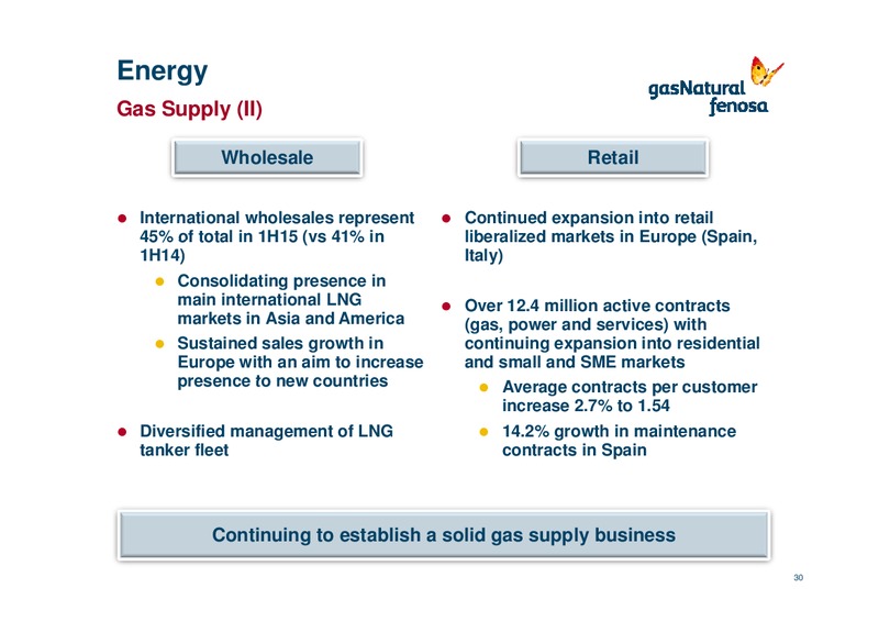 H1 2015 Results – Gas Natural Fenosa – slide 29