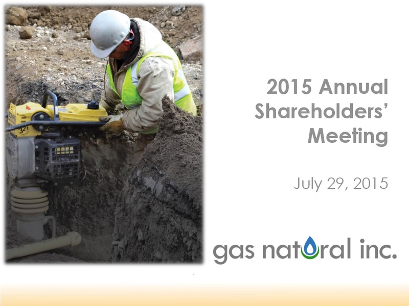 2015 Annual Shareholders Meeting – Gas Natural Inc. – slide 23