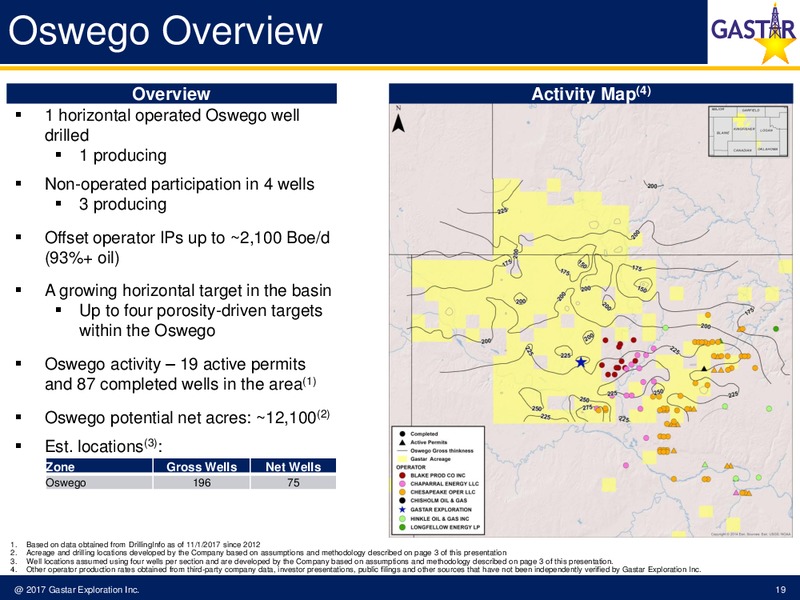 November 2017 Investor Presentation – Gastar Exploration Inc – slide 17