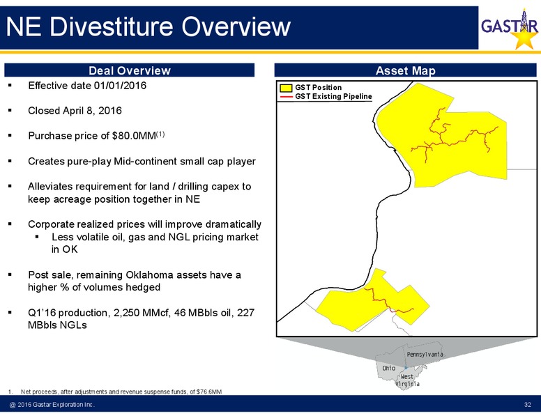June 2016 Investor Presentation – Gastar Exploration, Ltd. – slide 30
