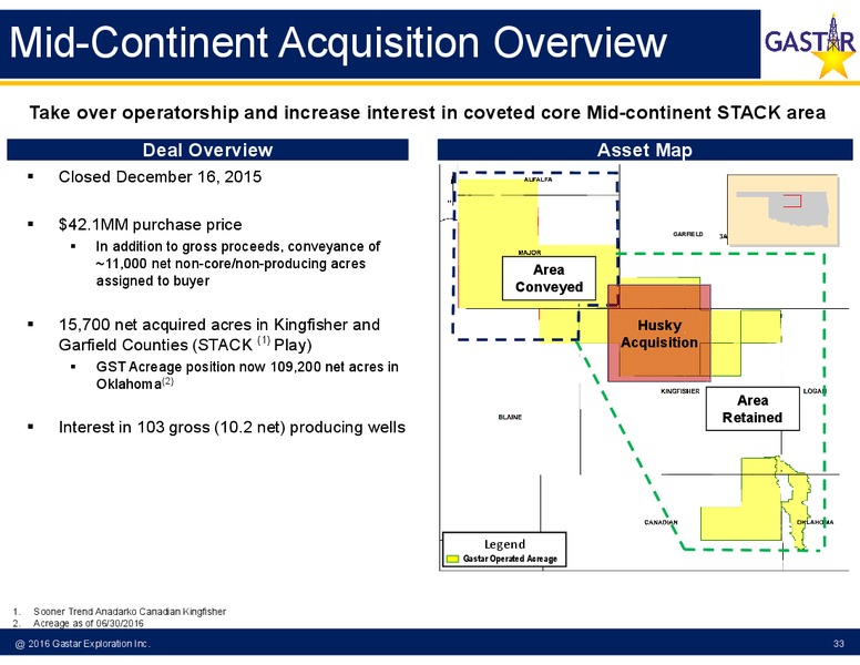 Johnson and Rice Energy Conference – Gastar Exploration, Ltd. – slide 31