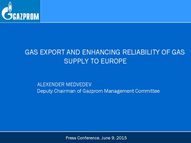 JUNE 2015 INVESTOR PRESENTATION – Gazprom Neft – slide 1