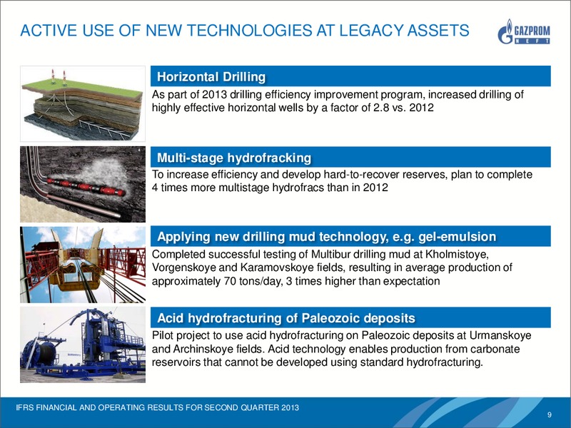 IFRS FINANCIAL AND OPERATING RESULTS FOR Q2 2013 – Gazprom Neft – slide 8