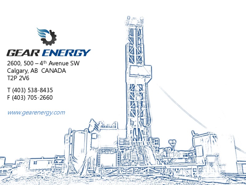 May 2015 Investor Presentation – Gear Energy Ltd – slide 20