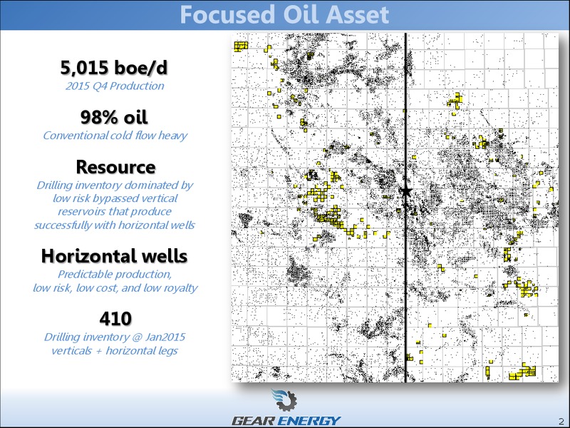 February 2016 Corporate Presentation – Gear Energy Ltd – slide 2