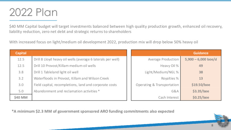 Corporate Presentation April 2022 – Gear Energy Ltd – slide 8