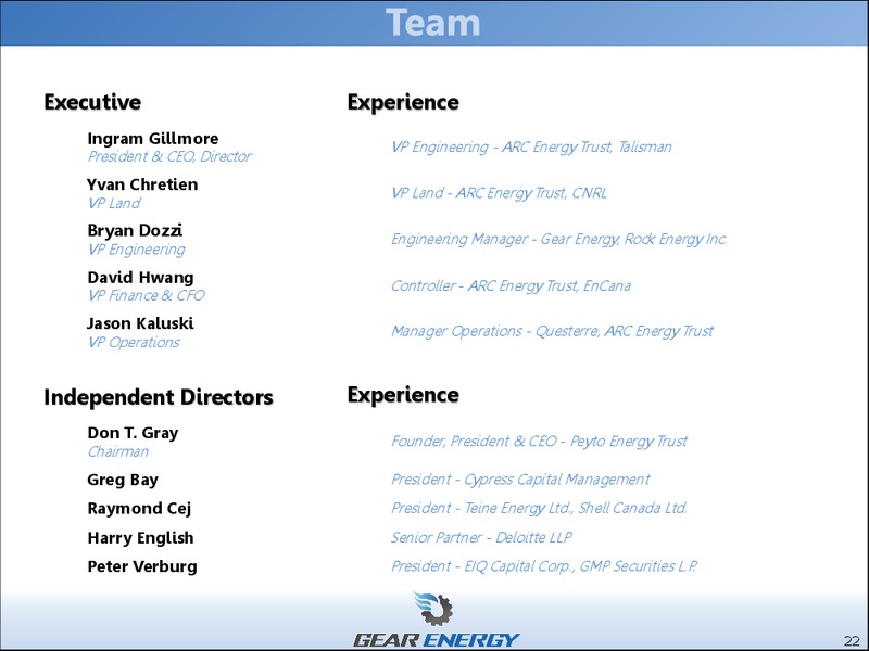August 2015 Investor Presentation – Gear Energy Ltd – slide 19