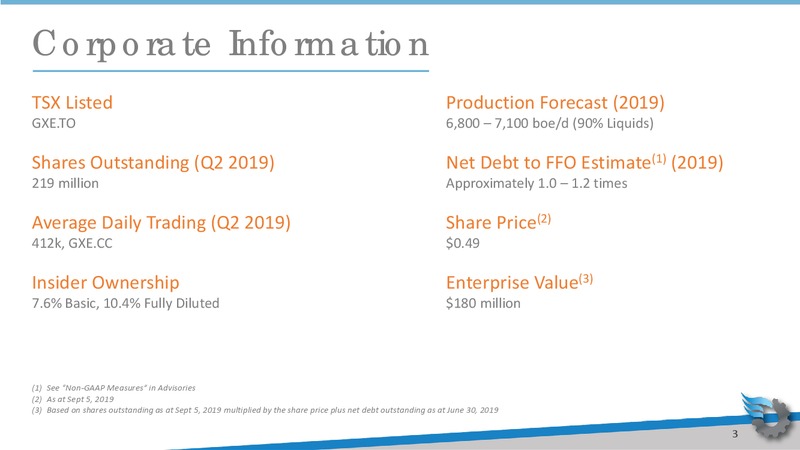 September 2019 Corporate Presentation – Gear Energy Ltd – slide 3