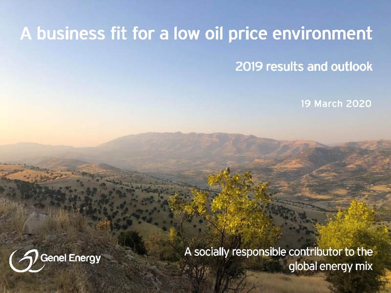 2019 Results and Outlook – Genel Energy – slide 1