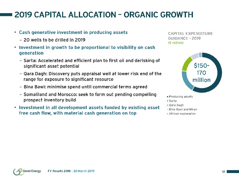 FY 2018 Results and Outlook – Genel Energy – slide 12
