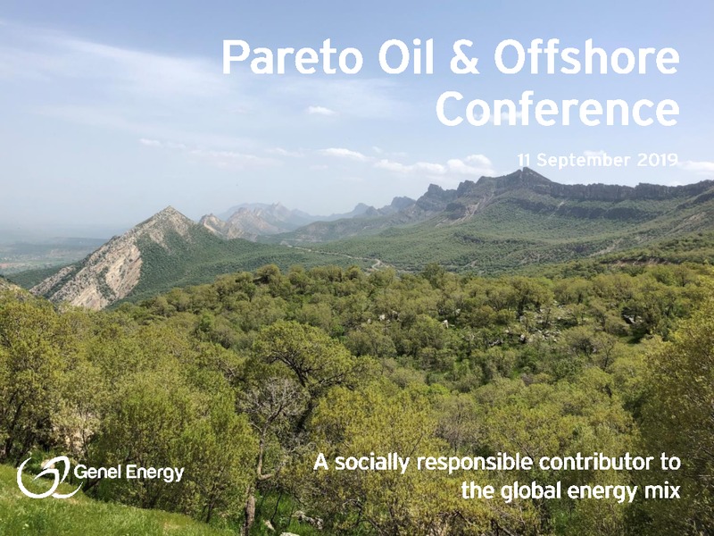 Pareto Oil and Offshore Conference – Genel Energy – slide 1
