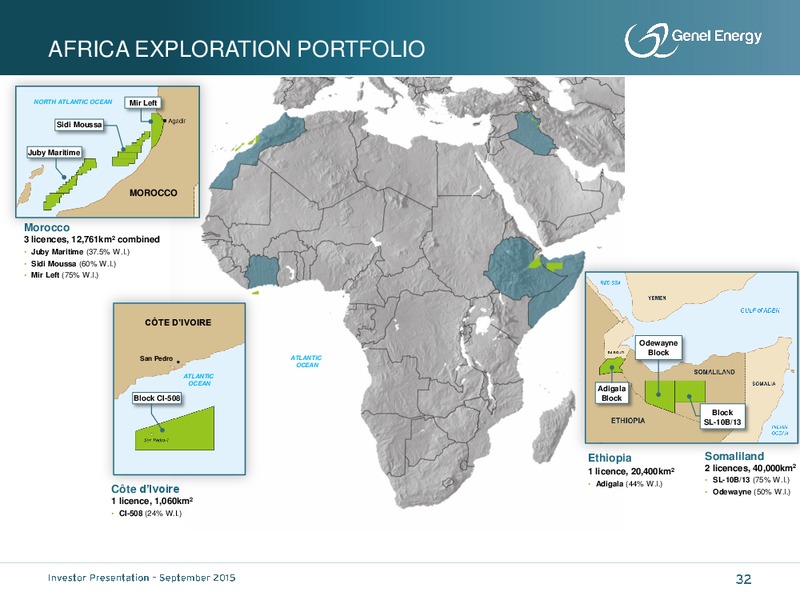 September 2015 Investor Presentation – Genel Energy – slide 31