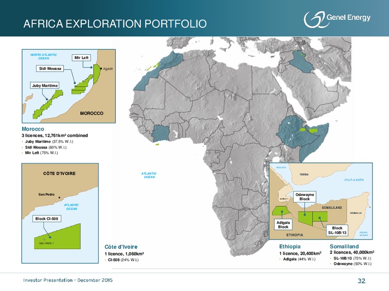 December 2015 Investor Presentation – Genel Energy – slide 31
