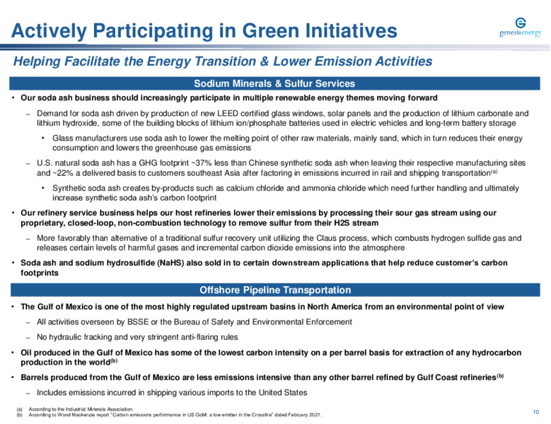 Barclays Midstream & Clean Infrastructure Corporate Access Days – Genesis Energy Lp – slide 10