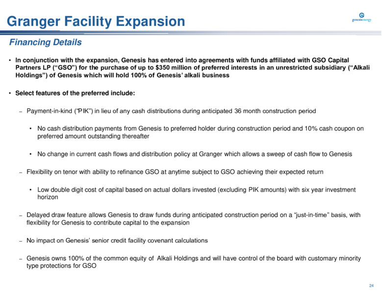 Barclays Midstream and Infrastructure Corporate Access Days – Genesis Energy Lp – slide 24