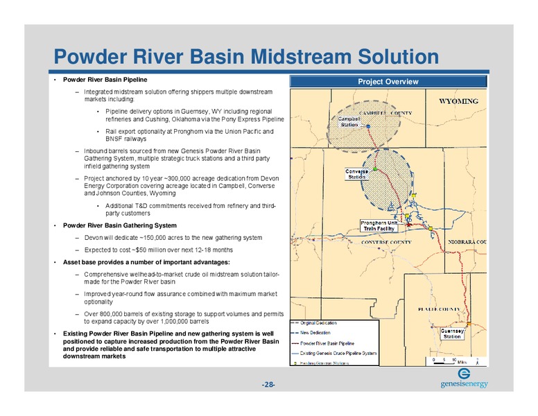 August 2018 Investor Presentation – Genesis Energy Lp – slide 27