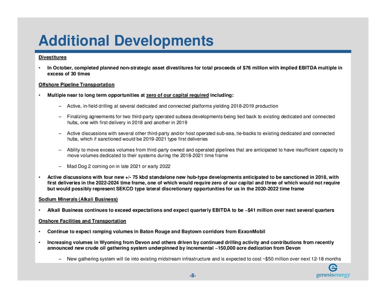 BAML Leveraged Finance Conference – Genesis Energy Lp – slide 7