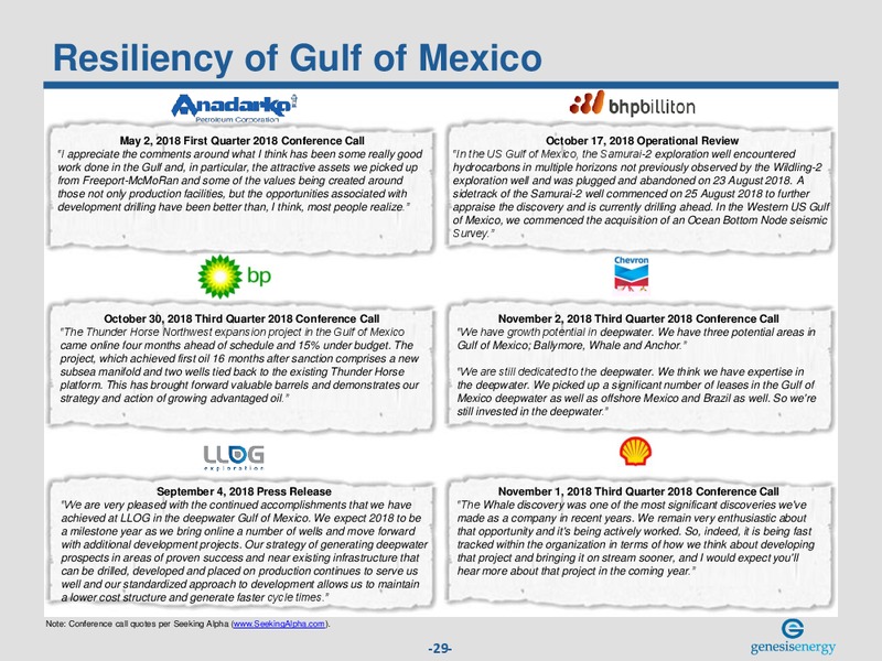 Bank of America Merrill Lynch Leveraged Finance Conference – Genesis Energy Lp – slide 28