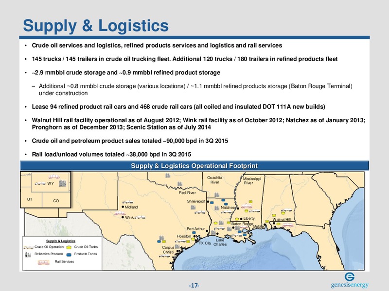 December 2015 Investor Presentation – Genesis Energy Lp – slide 16