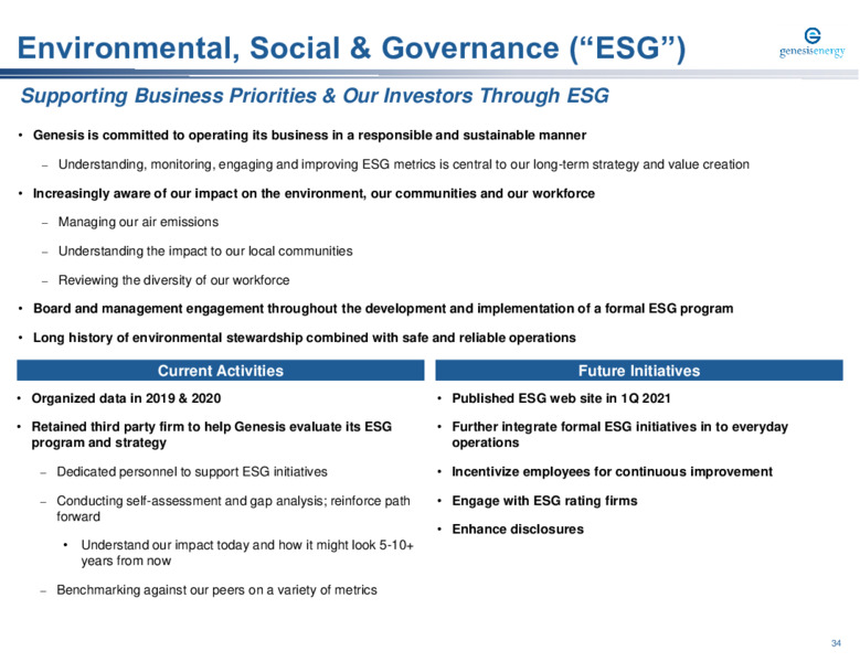 20th Annual Wells Fargo Midstream Utility & Renewables Symposium – Genesis Energy Lp – slide 34