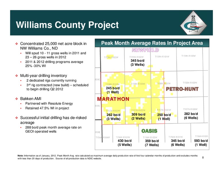 Corporate Profile – Georesources, Inc. – slide 7