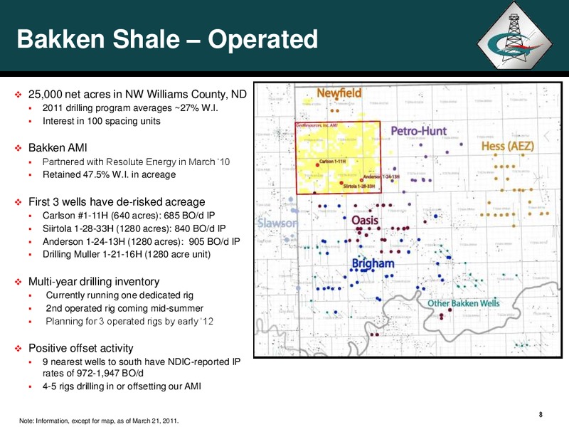 Bakken Investor Conference – Georesources, Inc. – slide 7