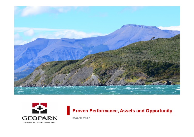 March 2017 Proven Performance – Geopark Limited – slide 1