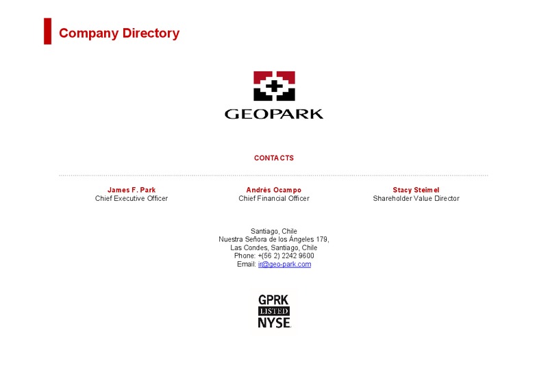 June 2019 Corporate Presentation – Geopark Limited – slide 22