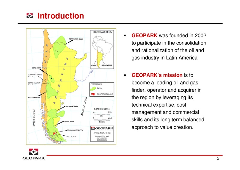 LONDON ROADSHOW – Geopark Limited – slide 3