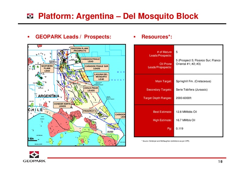 LONDON ROADSHOW – Geopark Limited – slide 18