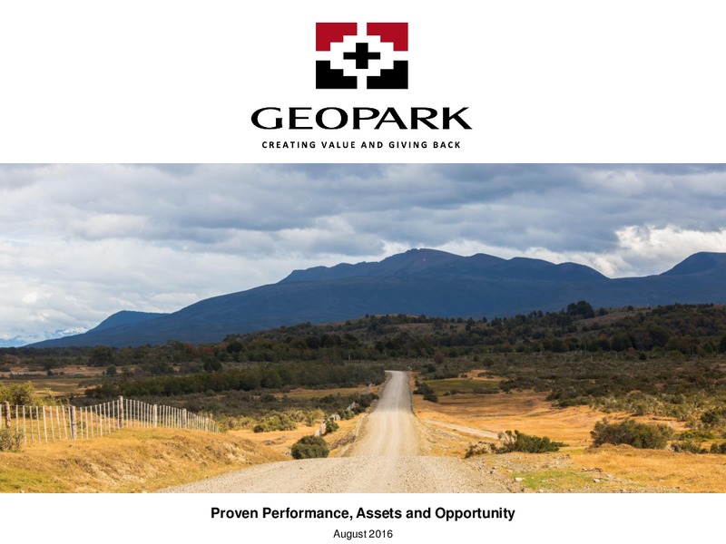 Enercom Conference – Geopark Limited – slide 1