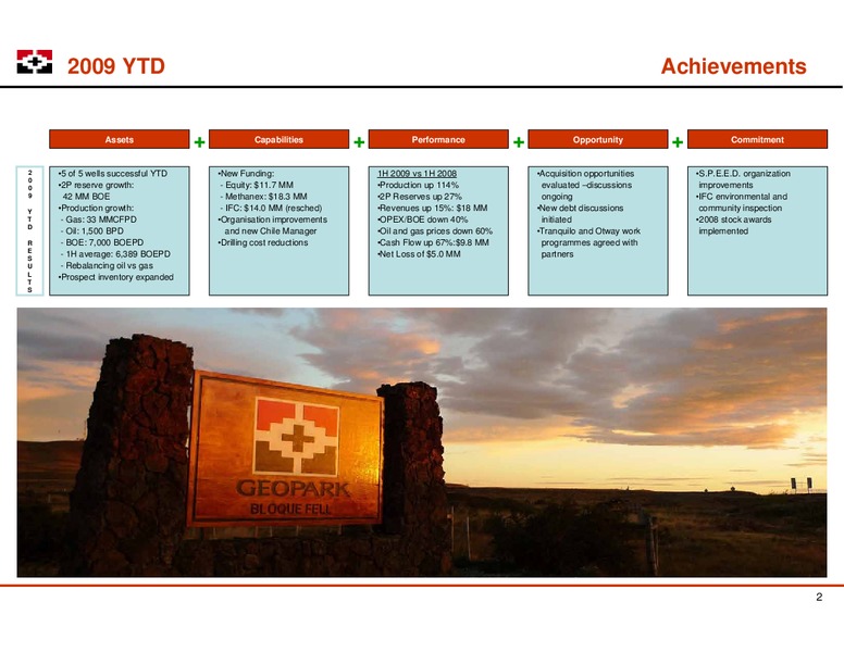 LONDON ROADSHOW – Geopark Limited – slide 2