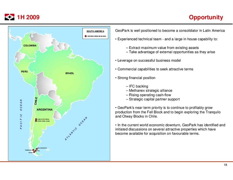 LONDON ROADSHOW – Geopark Limited – slide 18