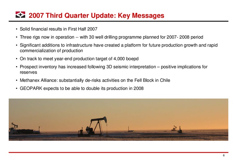 LONDON ROADSHOW – Geopark Limited – slide 6