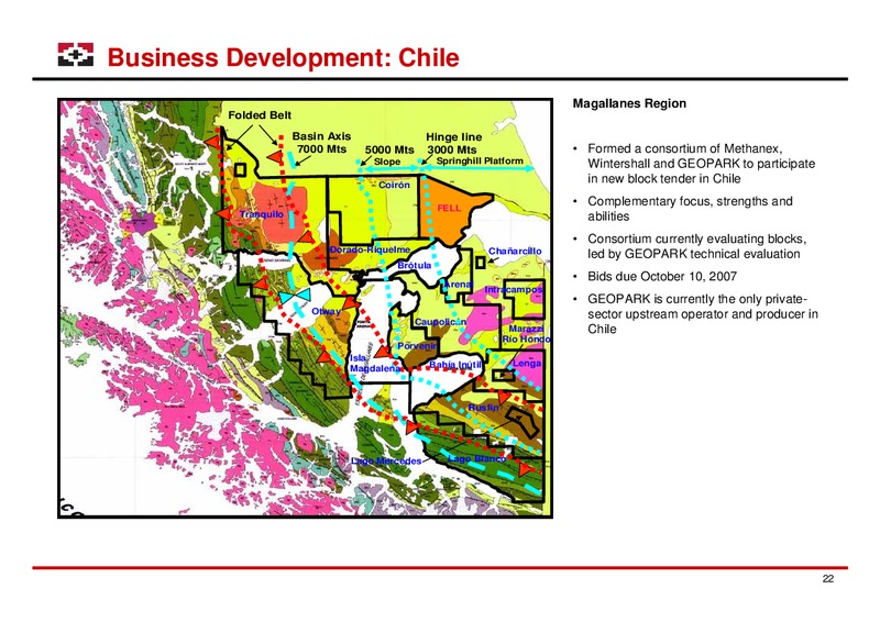 LONDON ROADSHOW – Geopark Limited – slide 22