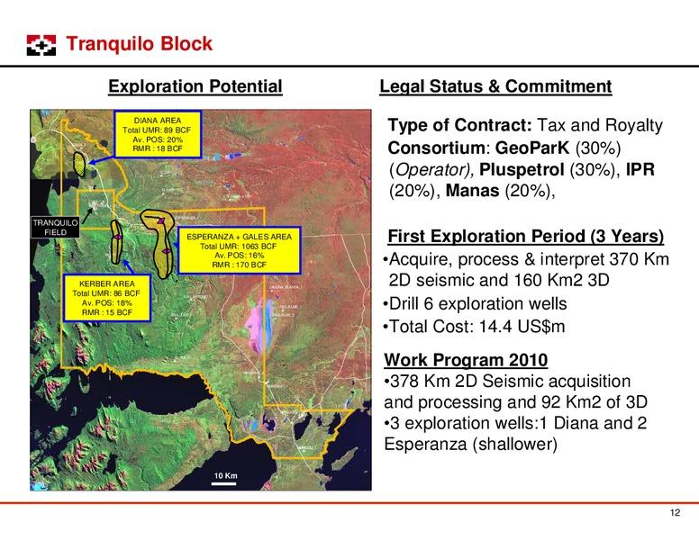 JANUARY 2010 INVESTOR PRESENTATION – Geopark Limited – slide 12