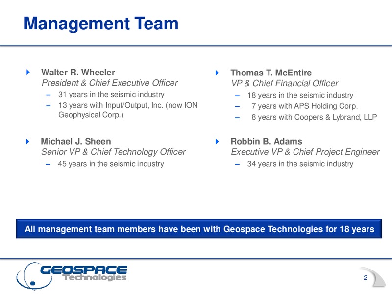 Q3 2015 Results – Geospace Technologies Corporation – slide 2