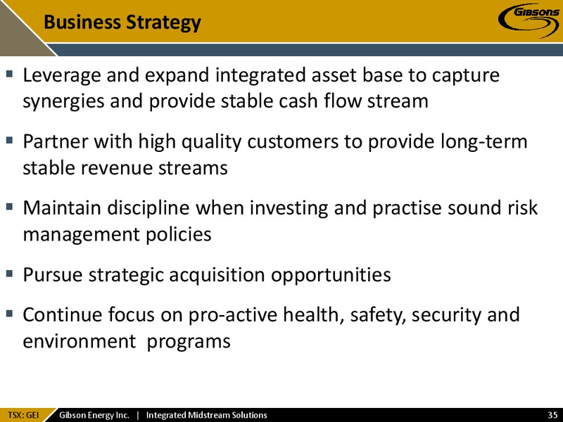 May 2015 Investor Presentation – Gibson Energy Inc. – slide 34