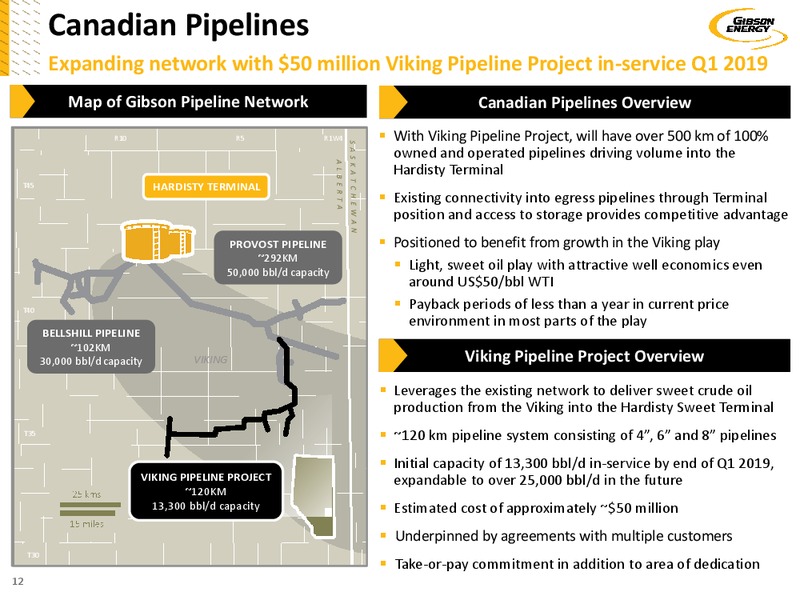 October 2018 Investor Presentation – Gibson Energy Inc. – slide 12