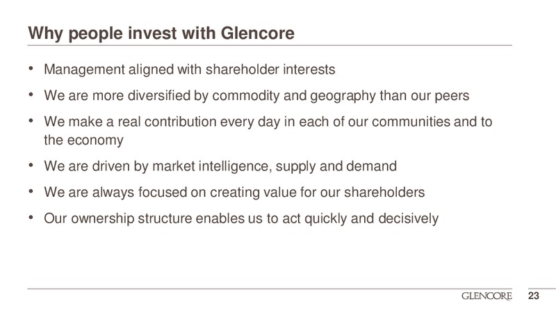 JUNE 2015 CORPORATE PRESENTATION – Glencore Xstrata Plc – slide 22