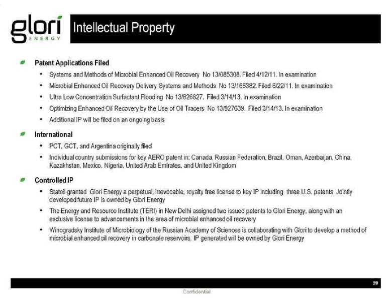 GHS 100 ENERGY CONFERENCE – Glori Energy Inc. – slide 28