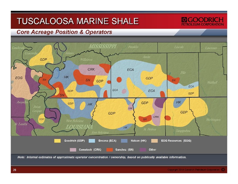 Management Presentation – Goodrich Petroleum Corp. – slide 28