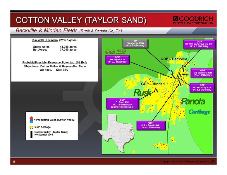 Management Presentation – Goodrich Petroleum Corp. – slide 19