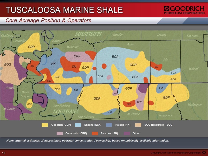 TUSCALOOSA MARINE SHALE – Goodrich Petroleum Corp. – slide 12