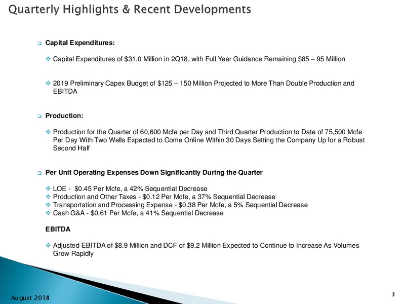 2Q 2018 Earnings Presentation – Goodrich Petroleum Corp. – slide 2