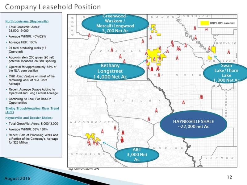 August 2018 Enercom Conference – Goodrich Petroleum Corp. – slide 12
