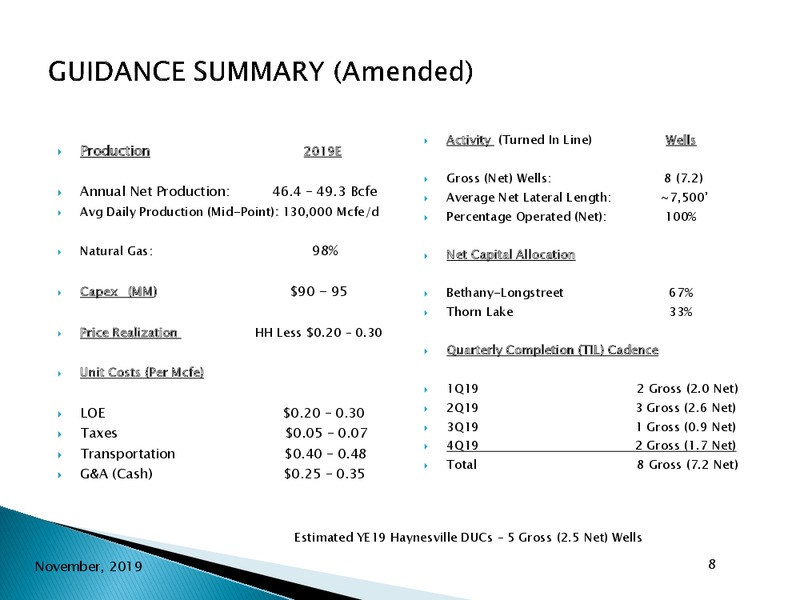 3Q 2019 Earnings Presentation – Goodrich Petroleum Corp. – slide 7