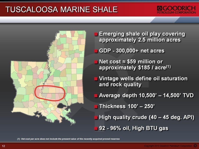 DECEMBER 2013 INVESTOR PRESENTATION – Goodrich Petroleum Corp. – slide 12